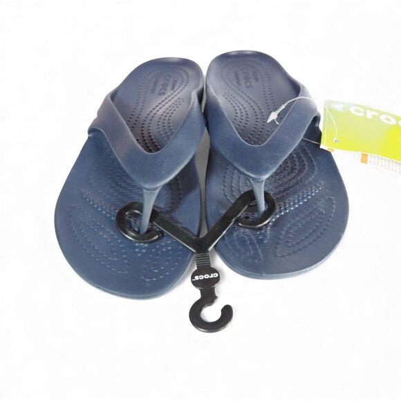Crocs Kadee II Summer Thong Sandals Women's 6 Navy - Picture 4 of 6